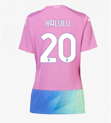 AC Milan Pierre Kalulu #20 Tercera Equipación Mujer 2023-24 Manga Corta